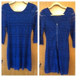 Blue lace dress